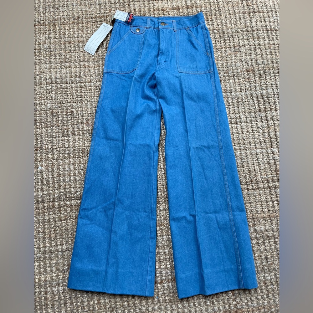 70’s Vintage Brittania Flare Jeans, NEW WITH ORIGINAL TAGS size 31 L - Picture 3 of 7